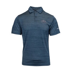 men's columbia micro stripe aggie bull polo omni wick
